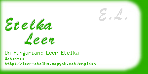 etelka leer business card